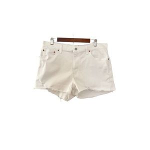 Levi's White Denim Jean Shorts
